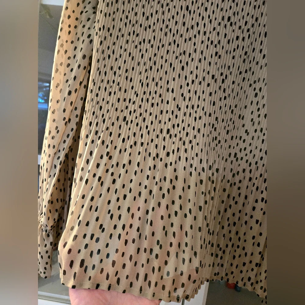 Polka Dot Long-Sleeve Pleated Blouse by InWear Copenhagen - Picture 3 of 13